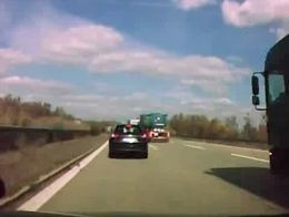 Не успел оттормозиться на автобане