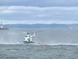 Неудачный взлет МИ-14 с воды