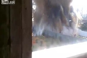 Подрыв дома напротив