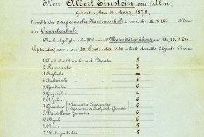 Аттестат Альберта Эйнштейна