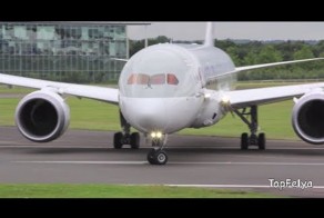 Супер взлёт Боинга 787 на выставке в Лондоне