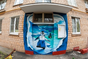 Подъездные граффити в Кузьминках