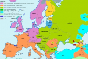 Интересная этимологическая карта Европы