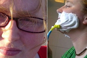 Девушка вынуждена каждый день брить усы