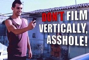  Не снимайте вертикально!