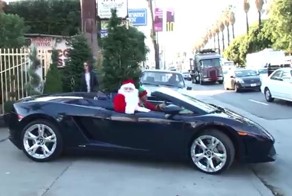Санта-Клаус на Lamborghini