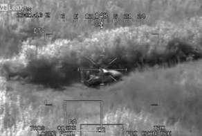 Уничтожение автомобиля с боевиками ракетой AGM-114