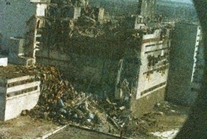 Первая фотография реактора, после аварии на ЧАЭС