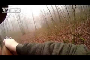 Кабан проучил охотника!