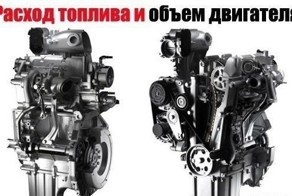 Расход топлива и объем двигателя