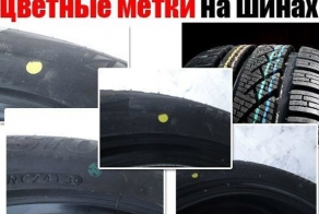 Цветные метки на шинах