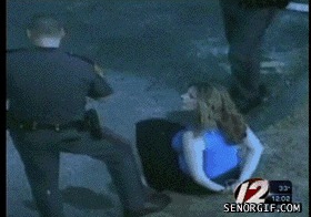 Работа полиции в Европе и США (GIF)