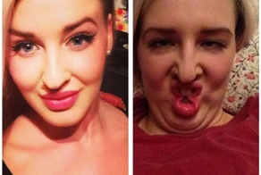 Девушки кривляются и корчат странные рожи