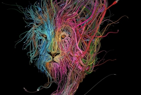 Мозаики из проводов от Charis Tsevis