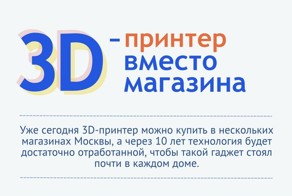 3D принтер вместо магазина