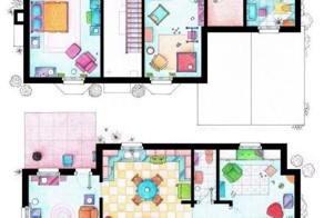 Планировка знаменитых домов и квартир из сериалов и мультсериалов