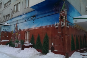 Роспись подъезда в Ростове-на-Дону