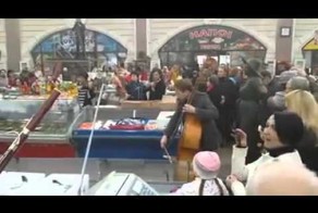 Флешмоб на Привозе в Одессе