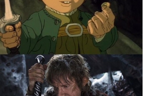 "Хоббит" 1977 года, против "Хоббита" 2012.