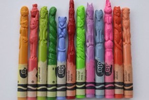 Cкульптуры из цветных мелков