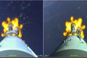 Старт ракеты - Бортовая камера.