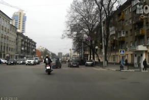 Авария с байкером в Воронеже