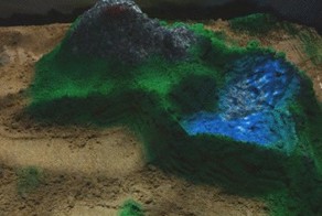 Виртуальная вода в интерактивной песочнице