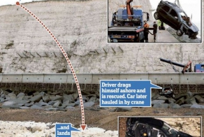 Водитель упал с 25-метровой высоты и выжил