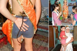 Индийцы боготворят мальчика с хвостом 