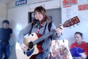 Девушка в электричке