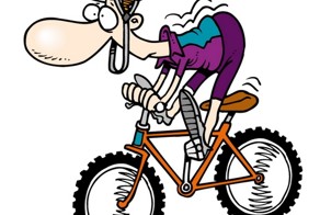 Велосипедист против гопника. 