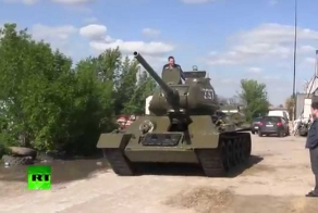В Луганске отремонтировали и запустили танк Т-34