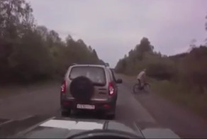 Пьяный велосипедист.