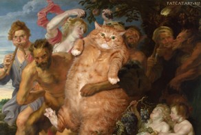 Рыженький котик в изобразительном искусстве
