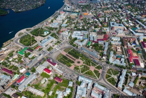 Иркутск с высоты птичьего полёта