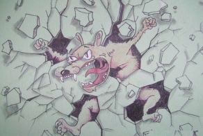 Граффити в подъезде