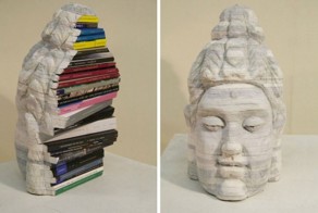 Скульптуры из книг и журналов