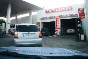 Неожиданное ДТП на заправке