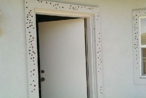 Как выглядит дом после атаки дятлов