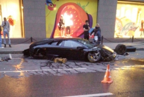 Авария с Lamborghini в центре Москвы