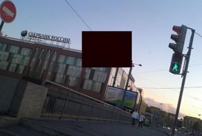 Прикол на рекламном экране Сбербанка