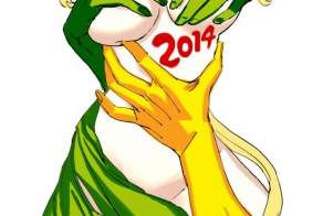 Изображение сборных ЧМ по футболу в анимэ стиле