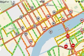 На Васильевском острове в Санкт-Петербурге парализовано движение.