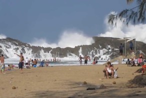 Вот это волна! Страшно Красиво!