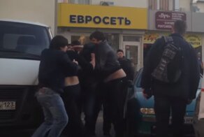 Драка во время олимпиады 2014 в Сочи 