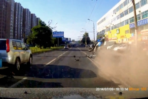 Авария с мотоциклистом