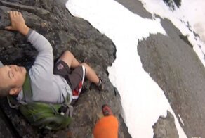 Спасение туриста, застрявшего в горах