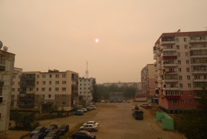 Горит тайга в Якутии.
