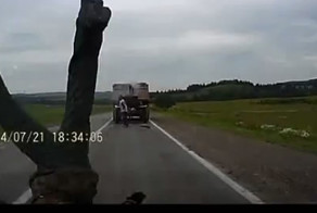 Наезд на дорожного рабочего