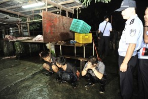 Подпольная скотобойня в Китае